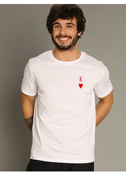 WOOOP Koszulka &quot;King&quot; w kolorze białym ze sklepu Limango Polska w kategorii T-shirty męskie - zdjęcie 164695152