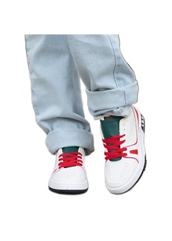 Inna Biało-czerwone buty z zielonym językiem Archie białe ze sklepu ButyModne.pl w kategorii Buty sportowe damskie - zdjęcie 164714024