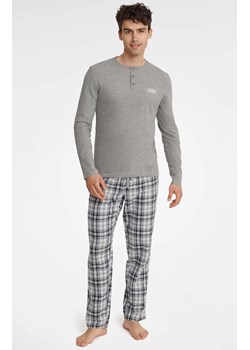 Piżama męska ze spodniami w kratę w kolorze szarym Usher 40946-90X, Kolor szary, Rozmiar M, Henderson ze sklepu Intymna w kategorii Piżamy męskie - zdjęcie 164718113