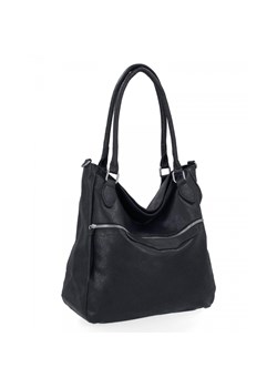 Uniwersalna Torebka Damska Shopper Bag XL firmy Herisson 1402M358 Czarna ze sklepu PaniTorbalska w kategorii Torby Shopper bag - zdjęcie 164721891