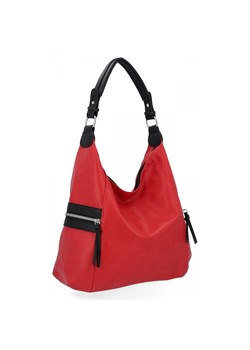Uniwersalna Torebka Damska firmy Hernan HB0377 Czerwona/Czarna ze sklepu PaniTorbalska w kategorii Torby Shopper bag - zdjęcie 164723972
