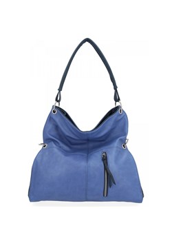 Uniwersalna Torebka damska Shopper Bag XL firmy Hernan HB0170 Niebieska ze sklepu PaniTorbalska w kategorii Torby Shopper bag - zdjęcie 164726501