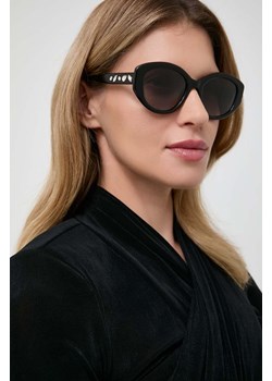 Swarovski okulary przeciwsłoneczne 5679527 DEXTERA ORGANIC damskie kolor czarny ze sklepu ANSWEAR.com w kategorii Okulary przeciwsłoneczne damskie - zdjęcie 164732113