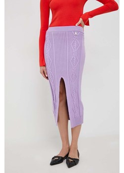 Patrizia Pepe spódnica kolor fioletowy midi ołówkowa ze sklepu ANSWEAR.com w kategorii Spódnice - zdjęcie 164732142