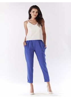 Awama Spodnie w kolorze niebieskim ze sklepu Limango Polska w kategorii Spodnie damskie - zdjęcie 164734122
