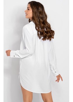 Elegancka biała koszula nocna oversize Bella, Kolor biały, Rozmiar S/M, Momenti per me ze sklepu Intymna w kategorii Koszule nocne - zdjęcie 164737562