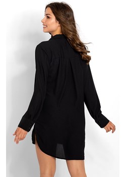 Elegancka czarna koszula nocna oversize Bella, Kolor czarny, Rozmiar S/M, Momenti per me ze sklepu Primodo w kategorii Koszule nocne - zdjęcie 164747310