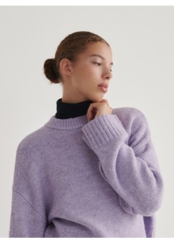 Reserved - Sweter oversize - lawendowy ze sklepu Reserved w kategorii Swetry damskie - zdjęcie 164754391
