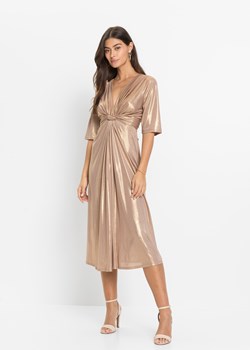 Sukienka midi z metalicznym połyskiem ze sklepu bonprix w kategorii Sukienki - zdjęcie 164773601