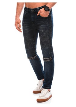 Spodnie męskie jeansowe 1415P - niebieskie ze sklepu Edoti w kategorii Jeansy męskie - zdjęcie 164793451
