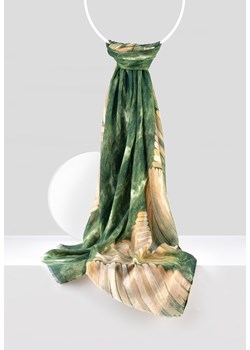Wiskozowy zielony szal w oryginalny wzór ze sklepu Molton w kategorii Szaliki i chusty damskie - zdjęcie 164794052