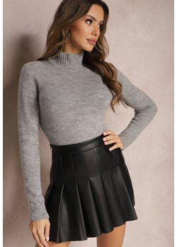 Szary Dzianinowy Sweter z Golfem Mudde ze sklepu Renee odzież w kategorii Swetry damskie - zdjęcie 164797534
