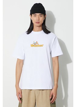 Butter Goods t-shirt bawełniany Teddy Logo Tee męski kolor biały z nadrukiem BGQ3230101 ze sklepu PRM w kategorii T-shirty męskie - zdjęcie 164797912