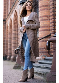 Długi kardigan mocca Mayamino, Kolor mocca, Rozmiar one size, Merribel ze sklepu Primodo w kategorii Swetry damskie - zdjęcie 164805200