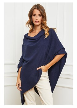 So Cachemire Ponczo "Bali" w kolorze granatowym ze sklepu Limango Polska w kategorii Poncza - zdjęcie 164807154