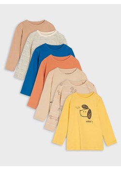 Sinsay - Koszulki 7 pack - kremowy ze sklepu Sinsay w kategorii Kaftaniki i bluzki - zdjęcie 164813021