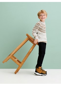Reserved - Żakardowy sweter oversize - jasnoszary ze sklepu Reserved w kategorii Swetry chłopięce - zdjęcie 164873850