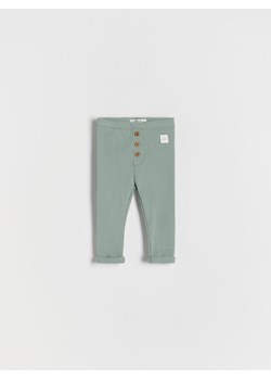Reserved - Prążkowane legginsy - oliwkowy ze sklepu Reserved w kategorii Legginsy niemowlęce - zdjęcie 164874060
