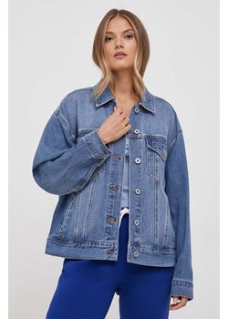 Dkny kurtka jeansowa damska kolor niebieski przejściowa oversize E3RC0840 ze sklepu ANSWEAR.com w kategorii Kurtki damskie - zdjęcie 164878374