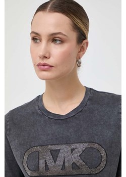 MICHAEL Michael Kors t-shirt bawełniany damski kolor szary ze sklepu ANSWEAR.com w kategorii Bluzki damskie - zdjęcie 164878380