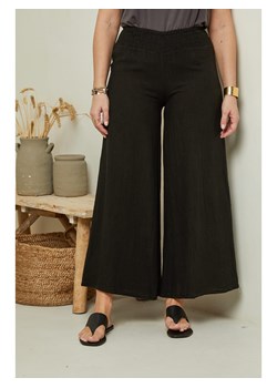 Curvy Lady Lniane spodnie w kolorze czarnym ze sklepu Limango Polska w kategorii Spodnie damskie - zdjęcie 164879522