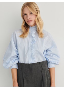 Reserved - Koszula z falbanką - jasnoniebieski ze sklepu Reserved w kategorii Koszule damskie - zdjęcie 164880653