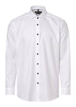 Finshley & Harding Koszula męska Mężczyźni Modern Fit Bawełna biały wypukły wzór tkaniny ze sklepu vangraaf w kategorii Koszule męskie - zdjęcie 164889224