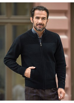 Sweter męski rozpinany Grzegorz (duży) - czarny - 3XL ze sklepu Swetry Lasota w kategorii Swetry męskie - zdjęcie 164891174