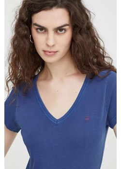 G-Star Raw t-shirt bawełniany kolor niebieski ze sklepu ANSWEAR.com w kategorii Bluzki damskie - zdjęcie 164892680