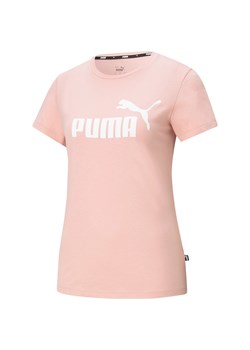 PUMA T-Shirt damski Essential Logo różowy ze sklepu taniesportowe.pl w kategorii Bluzki damskie - zdjęcie 164899060