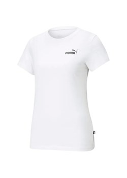 PUMA T-Shirt damski Essential Small Logo biały ze sklepu taniesportowe.pl w kategorii Bluzki damskie - zdjęcie 164899064