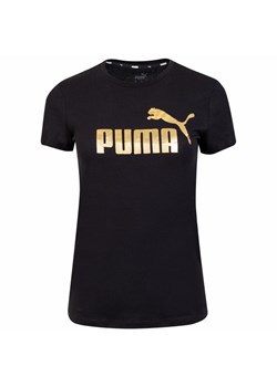 PUMA T-Shirt damski Essential Metallic Logo czarny ze sklepu taniesportowe.pl w kategorii Bluzki damskie - zdjęcie 164899071