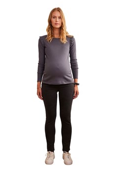 vertbaudet Dżinsy ciążowe - Slim fit - w kolorze czarnym ze sklepu Limango Polska w kategorii Spodnie ciążowe - zdjęcie 164904251