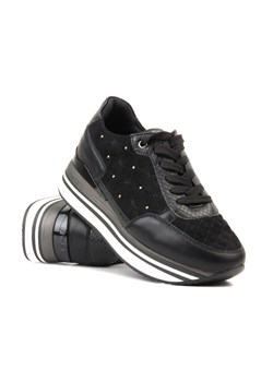 Sneakersy damskie na platformie - INBLU IN-1316, czarne ze sklepu ulubioneobuwie w kategorii Buty sportowe damskie - zdjęcie 164909281