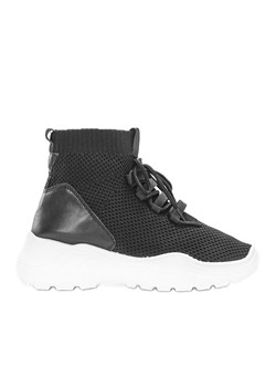 Czarne sneakersy skarpetkowe Frahm ze sklepu ButyModne.pl w kategorii Buty sportowe damskie - zdjęcie 164910210