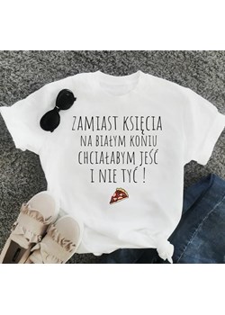 śmieszna koszulka z pizzą ze sklepu Time For Fashion w kategorii Bluzki damskie - zdjęcie 164921521