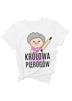 koszulka dla babci królowa pierogów ze sklepu Time For Fashion w kategorii Bluzki damskie - zdjęcie 164922283