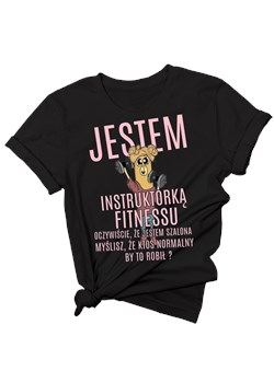 koszulka dla instruktorki fitnessu z blondynką ze sklepu Time For Fashion w kategorii Bluzki damskie - zdjęcie 164922351