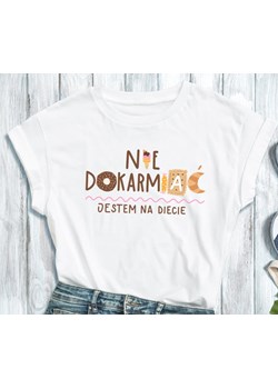 śmieszna koszulka na prezent nie dokarmiać jestem na diecie ze sklepu Time For Fashion w kategorii Bluzki damskie - zdjęcie 164922500