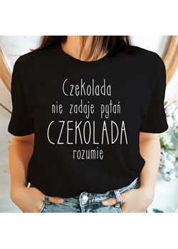 śmieszna damska koszulka czekolada nie zadaje pytań ze sklepu Time For Fashion w kategorii Bluzki damskie - zdjęcie 164922601