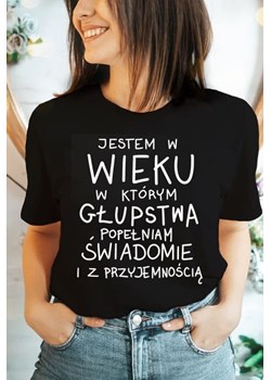 aa damska śmieszna koszulka JESTEM W WIEKU ze sklepu Time For Fashion w kategorii Bluzki damskie - zdjęcie 164922670