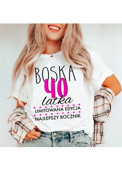 aaa damska koszulka na prezent na 40 urodziny boska 40 ze sklepu Time For Fashion w kategorii Bluzki damskie - zdjęcie 164922694