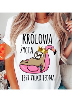 a bluzka dla koleżanki na święta - KRÓLOWA ŻYCIA JEST TYLKO JEDNA ze sklepu Time For Fashion w kategorii Bluzki damskie - zdjęcie 164922753