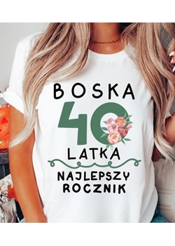 koszulka na 40 urodziny boska 40 ze sklepu Time For Fashion w kategorii Bluzki damskie - zdjęcie 164922773