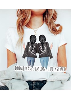 koszulka dla przyjaciółki best friends dla przyjaciółek brunetki z warkoczami ze sklepu Time For Fashion w kategorii Bluzki damskie - zdjęcie 164922851