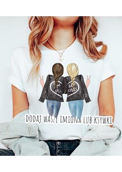 koszulka dla przyjaciółki best friends dla przyjaciółek brunetka i blondynka z warkoczami ze sklepu Time For Fashion w kategorii Bluzki damskie - zdjęcie 164922852