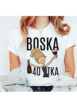 KOSZULKA BOSKA 40 NA URODZINY BLONDYNKA ze sklepu Time For Fashion w kategorii Bluzki damskie - zdjęcie 164922892