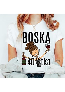 KOSZULKA BOSKA 40 NA URODZINY BRUNETKA ze sklepu Time For Fashion w kategorii Bluzki damskie - zdjęcie 164922893