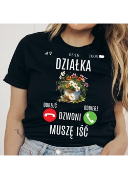 damska koszulka dla działkowca, koszulka na działkę DZIAŁKA DZWONI ze sklepu Time For Fashion w kategorii Bluzki damskie - zdjęcie 164923021