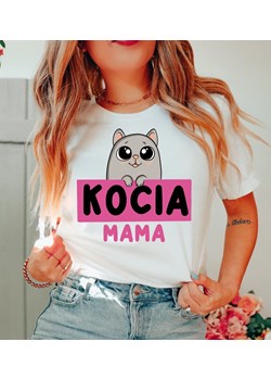 damska koszulka DLA KOCIARY - KOCIA MAMA ze sklepu Time For Fashion w kategorii Bluzki damskie - zdjęcie 164923250